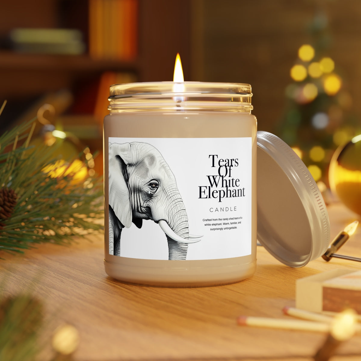 Tears Of White Elephant Candle
